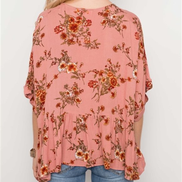 Renamed Lightweight Floral High Low Top - Picture 4 of 4